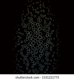 Dark Blue, Green vector backdrop with dots. Abstract decorative design in gradient style with bubbles. Pattern for wallpapers, curtains.