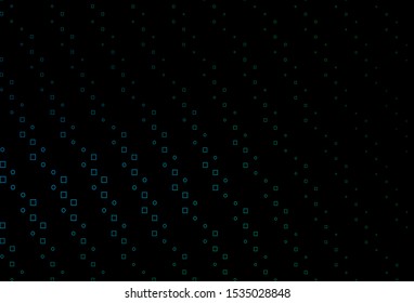 Dark Blue, Green vector backdrop with lines, rectangles. Illustration with set of colorful rectangles. Best design for your ad, poster, banner.