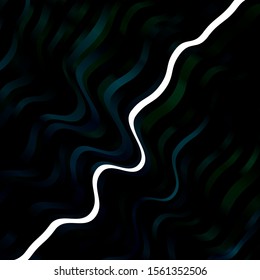 Dark Blue, Green vector backdrop with circular arc. Gradient illustration in simple style with bows. Pattern for booklets, leaflets.