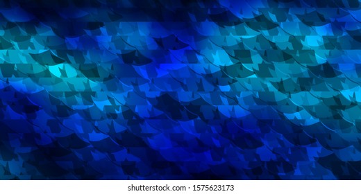 Dark Blue, Green vector backdrop with lines, triangles. Modern abstract illustration with colorful triangles. Pattern for websites.