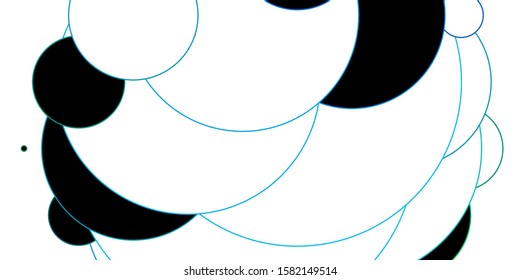 Dark Blue, Green vector backdrop with circles. Illustration with set of shining colorful abstract spheres. Pattern for business ads.