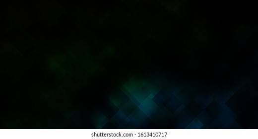Dark Blue, Green vector backdrop with rectangles. Colorful illustration with gradient rectangles and squares. Modern template for your landing page.