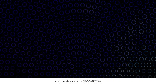 Dark Blue, Green vector backdrop with dots. Modern abstract illustration with colorful circle shapes. Pattern for business ads.