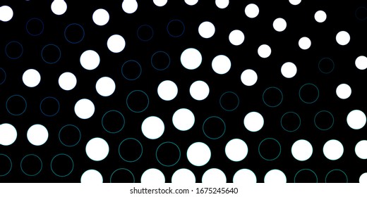 Dark Blue, Green vector backdrop with dots. Colorful illustration with gradient dots in nature style. Pattern for business ads.