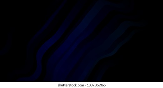 Dark Blue, Green vector backdrop with bent lines. Abstract gradient illustration with wry lines. Template for your UI design.