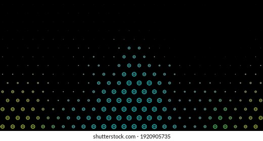 Dark Blue, Green vector backdrop with mystery symbols. Abstract illustration with gothic gradient shapes. Best design halloween events.