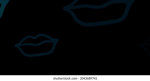 Dark Blue, Green vector backdrop with woman's power symbols. Abstract illustration with a depiction of women's power. Simple design for your web site.