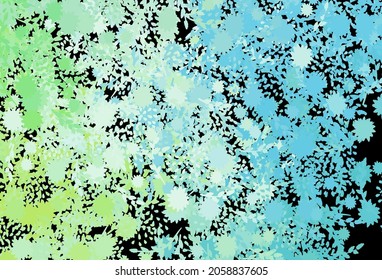 Azul oscuro, fondo vectorial verde con formas memphis. Ilustración con formas gradientes coloridas en estilo abstracto. Diseño sencillo para su sitio web.