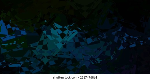 Dark Blue, Green vector backdrop with triangles, lines. Triangle shapes with colorful gradient in abstract style. Design for your wallpapers.