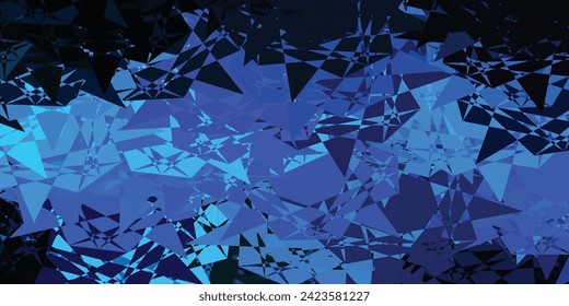Dunkelblau, grüner Vektorhintergrund mit Dreiecken, Linien. Webmaterial-Illustration mit bunten abstrakten Dreiecken. Eine einfache Ergänzung zu Ihren Werken.