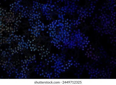 Dark Blue, Green vector backdrop with artificial intelligence data. Shining illustration with AI shapes on abstract template. Template for ads of intellect, innovations.
