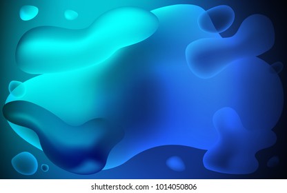 Dark Blue, Green vector background with bent ribbons. Creative illustration in halftone memphis style with gradient. A new texture for your  ad, booklets, leaflets.