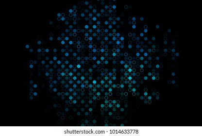 Dark Blue, Green vector  background with bubbles. Blurred bubbles on abstract background with colorful gradient. Beautiful design for your business natural advert.