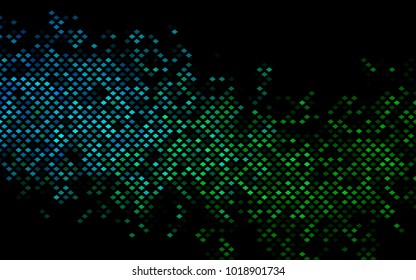 Dark Blue, Green vector background of rectangles and squares. Style quilt and blanket. Geometrical rectangular pattern. Repeating pattern with rectangle shapes.