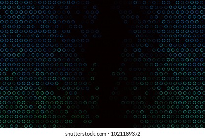 Dark Blue, Green vector  background with dots. Beautiful colored illustration with blurred circles in nature style. New design for ad, poster, banner of your website.
