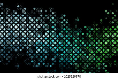 Dark Blue, Green vector  background with dots. Modern abstract illustration with colorful water drops. The pattern can be used for aqua ad, booklets.