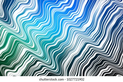 Dark Blue, Green vector background with lava shapes. A completely new color illustration in marble style. The best blurred design for your business.