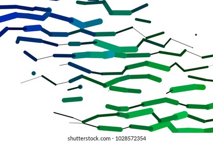 Dark Blue, Green vector background with straight lines. Shining colored illustration with rounded stripes. The pattern can be used as ads, poster, banner for medicine.