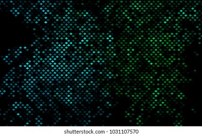 Dark Blue, Green vector background of rectangles and squares. Style quilt and blanket. Geometrical rectangular pattern. Repeating pattern with rectangle shapes.