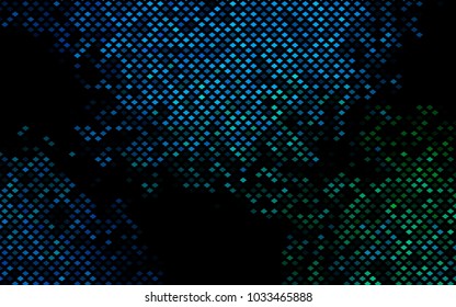Dark Blue, Green vector background of rectangles and squares. Style quilt and blanket. Geometrical rectangular pattern. Repeating pattern with rectangle shapes.