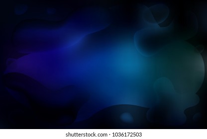 Dark Blue, Green vector background with curved circles. Creative geometric illustration in memphis style with gradient. A completely new memphis design for your business.