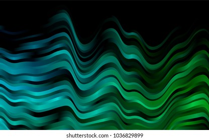 Dark Blue, Green vector background with abstract lines. Geometric illustration in marble style with gradient.  Marble style for your business design.