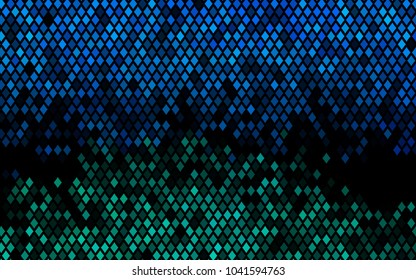 Dark Blue, Green vector background of rectangles and squares. Style quilt and blanket. Geometrical rectangular pattern. Repeating pattern with rectangle shapes.