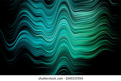 Dark Blue, Green vector background with bent ribbons. A completely new color illustration in marble style. New composition for your brand book.