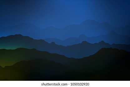 Dark Blue, Green vector background with liquid shapes. Colorful abstract illustration with gradient lines. The elegant pattern for brand book.