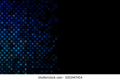 Dark Blue, Green vector  background with dots. Abstract illustration with colored bubbles in nature style. New design for ad, poster, banner of your website.
