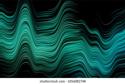 Dark Blue, Green vector background with bubble shapes. Colorful abstract illustration with gradient lines. A completely new template for your business design.