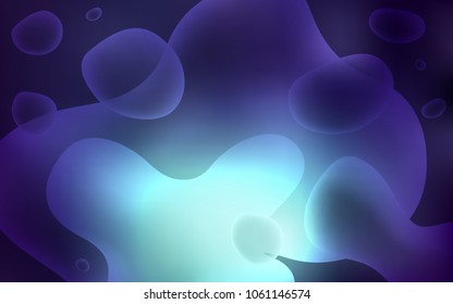 Dark Blue, Green vector background with liquid shapes. A vague circumflex abstract illustration with gradient. Pattern for your business design.