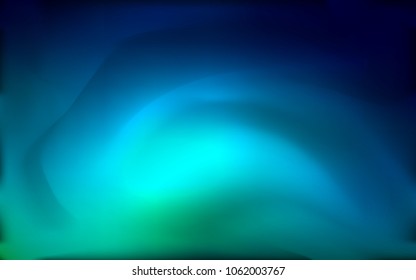 Dark Blue, Green vector background with curved circles. Blurred geometric sample with gradient bubbles.  A completely new template for your business design.