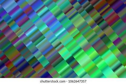 Dark Blue, Green vector background with straight lines. Lines on blurred abstract background with gradient. The pattern can be used for busines ad, booklets, leaflets