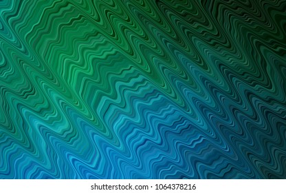 Dark Blue, Green vector background with lava shapes. Brand-new colored illustration in marble style with gradient. Brand-new design for your ads, poster, banner.