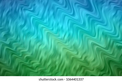 Dark Blue, Green vector background with bent lines. Brand-new colored illustration in marble style with gradient. Marble design for your web site.