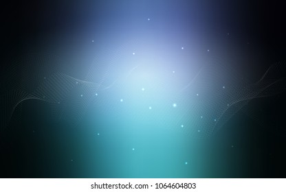 Dark Blue, Green vector background with dots. Abstract illustration with colored bubbles in nature style. Beautiful design for your business natural advert.