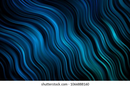 Dark Blue, Green vector background with abstract lines. A vague circumflex abstract illustration with gradient. Marble design for your web site.