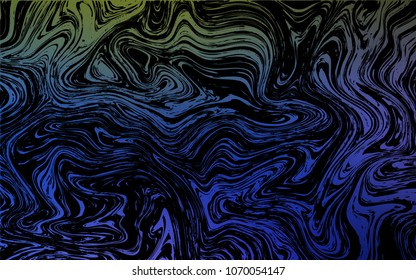 Dark Blue, Green vector background with lamp shapes. Shining illustration, which consist of blurred lines, circles. Pattern for your business design.