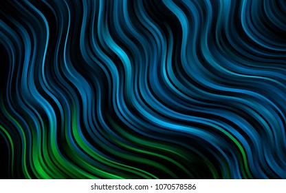 Dark Blue, Green vector background with lamp shapes. Geometric illustration in marble style with gradient.  A completely new marble design for your business.