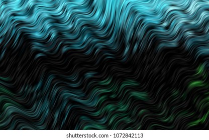 Dark Blue, Green vector background with lamp shapes. Colorful illustration in abstract marble style with gradient. Pattern for your business design.
