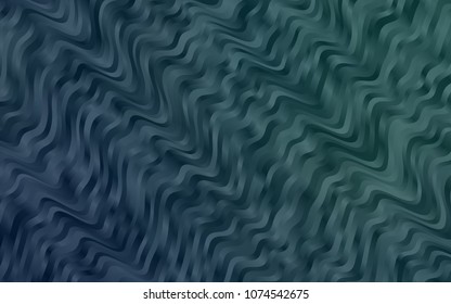 Dark Blue, Green vector background with bent ribbons. Creative illustration in halftone marble style with gradient. A completely new template for your business design.