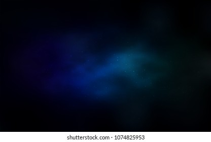 Dark Blue, Green vector background with galaxy stars. Shining illustration with sky stars on abstract template. Smart design for your business advert.