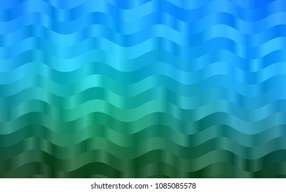 Dark Blue, Green vector background with abstract lines. A vague circumflex abstract illustration with gradient. A completely new template for your business design.