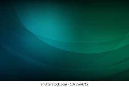 Dark Blue, Green vector background with lava shapes. Blurred geometric sample with gradient bubbles.  A completely new template for your business design.