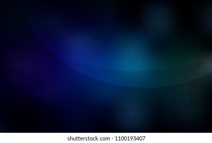 Dark Blue, Green vector background with lava shapes. Shining illustration, which consist of blurred lines, circles. Pattern for your business design.