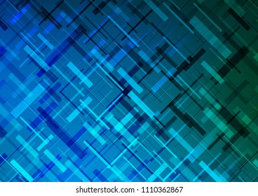 Dark Blue, Green vector background with straight lines. Lines on blurred abstract background with gradient. The pattern can be used for websites.