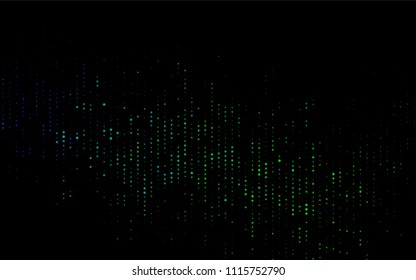 Dark Blue, Green vector  background with dots. Glitter abstract illustration with blurred drops of rain. The pattern can be used for beautiful websites.