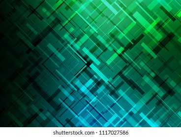Dark Blue, Green vector background with straight lines. Blurred decorative design in simple style with lines. The template can be used as a background.