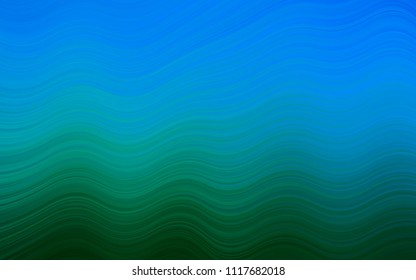 Dark Blue, Green vector background with abstract lines. Colorful abstract illustration with gradient lines. A completely new marble design for your business.